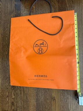 Hermes Orange Shopping Tote Bag large